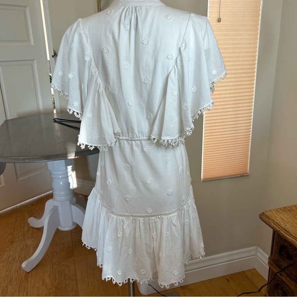 FARM Rio White Eyelet Tie-Front Mini Dress - Picture 4 of 7